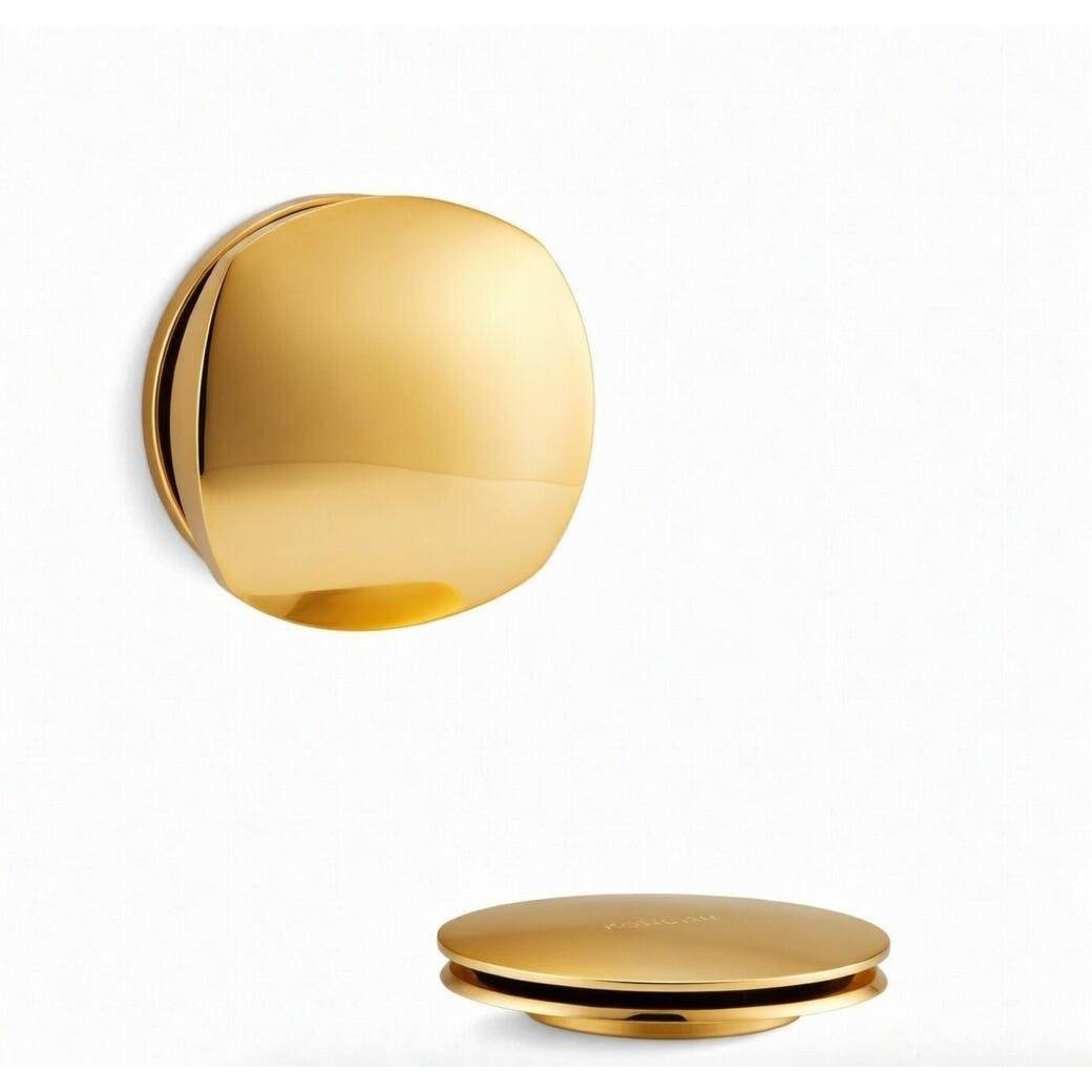 Kohler T37391 PureFlo Rotary-Turn Bath Drain Trim Vibrant Polished Brass
