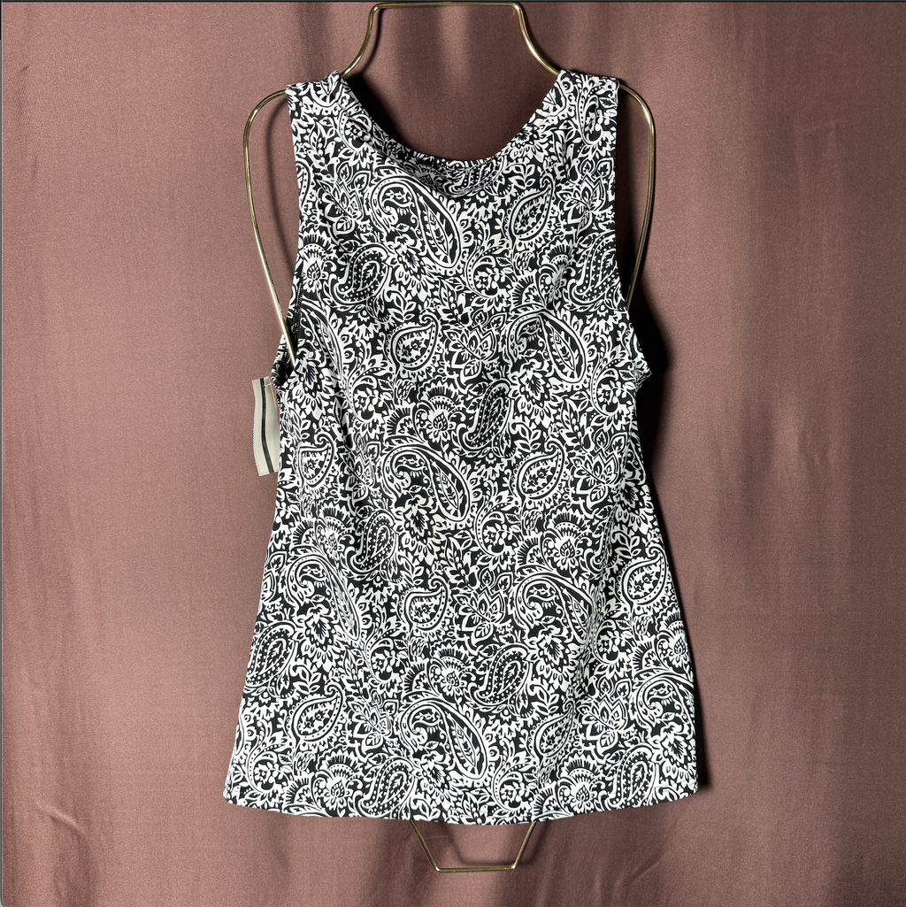 Lands' End Women's 4, 2 LONG High Neck Modest Tankini Swimsuit Top UPF 50 Sun Pr