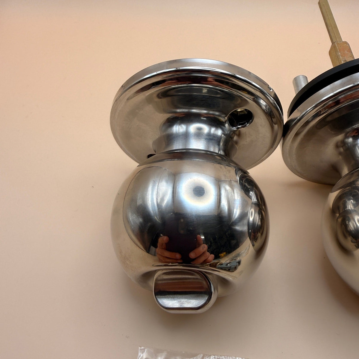 Copper Creek BK2040PS Ball Door Knob, Keyed Entry Function, Polished Stainless