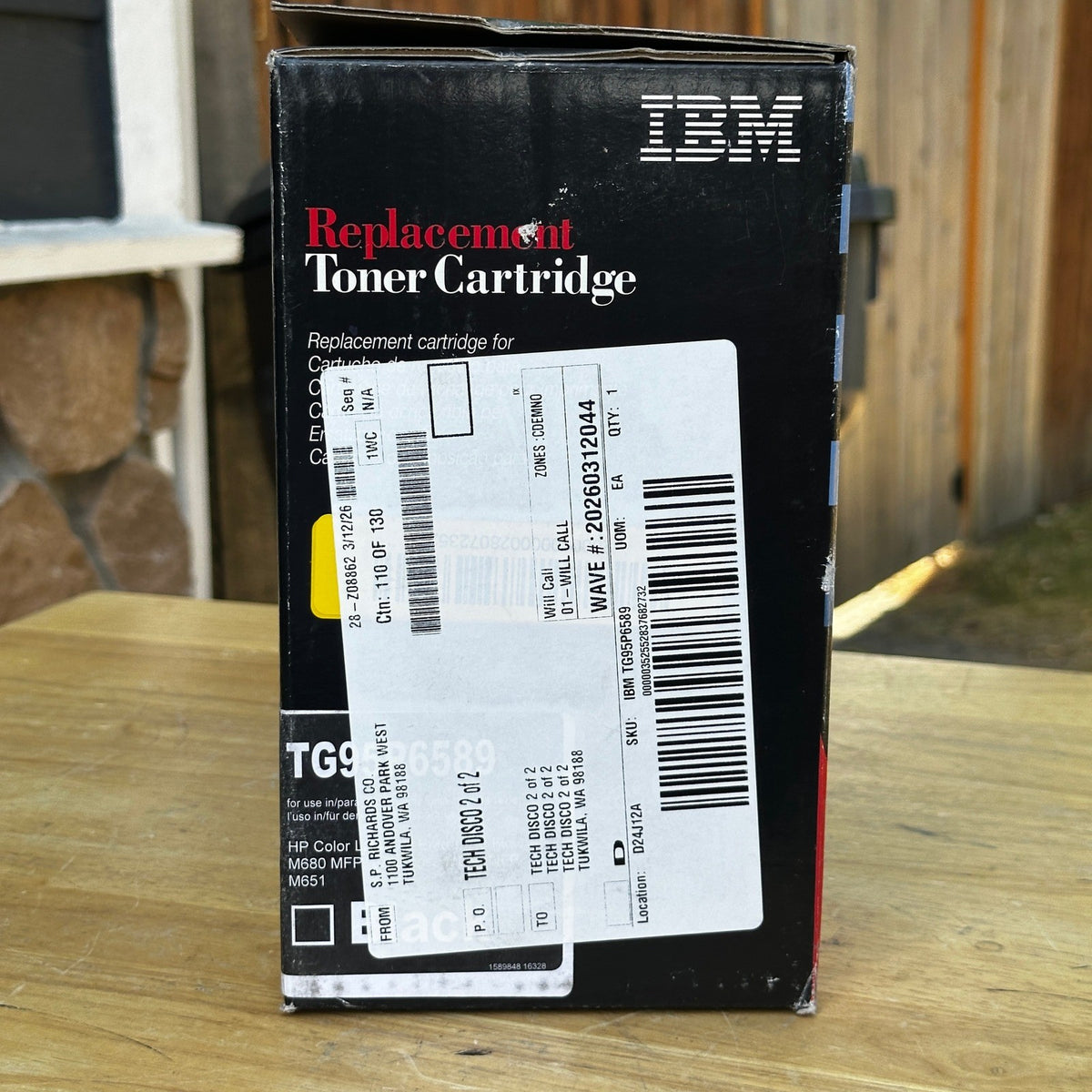 IBM TG95P6589 Black Laser Toner Cartridge Replaces for HP 652A (CF320A)