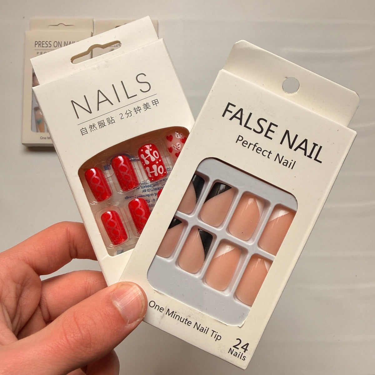 Lot of 10 Pack of 24 New False Press On Nails Assorted Designs and Colors №N44