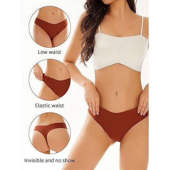 Set of 7 Stland Women's XXL Multicolor Seamless Underwear Thongs No Show Breat