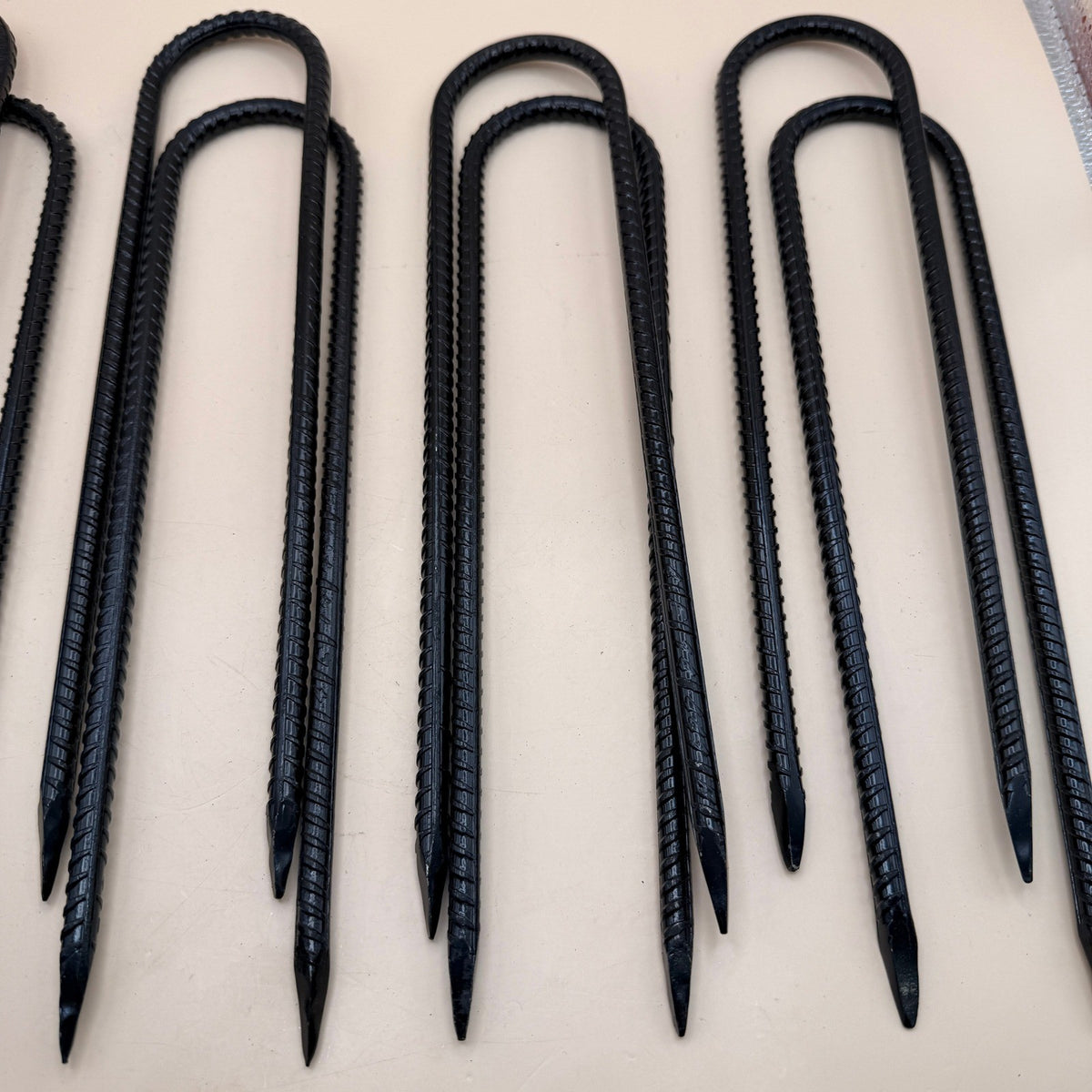 Set of 8 Kiivakii 12" Trampoline Stakes Heavy Duty U-Shaped Steel Anchors for H