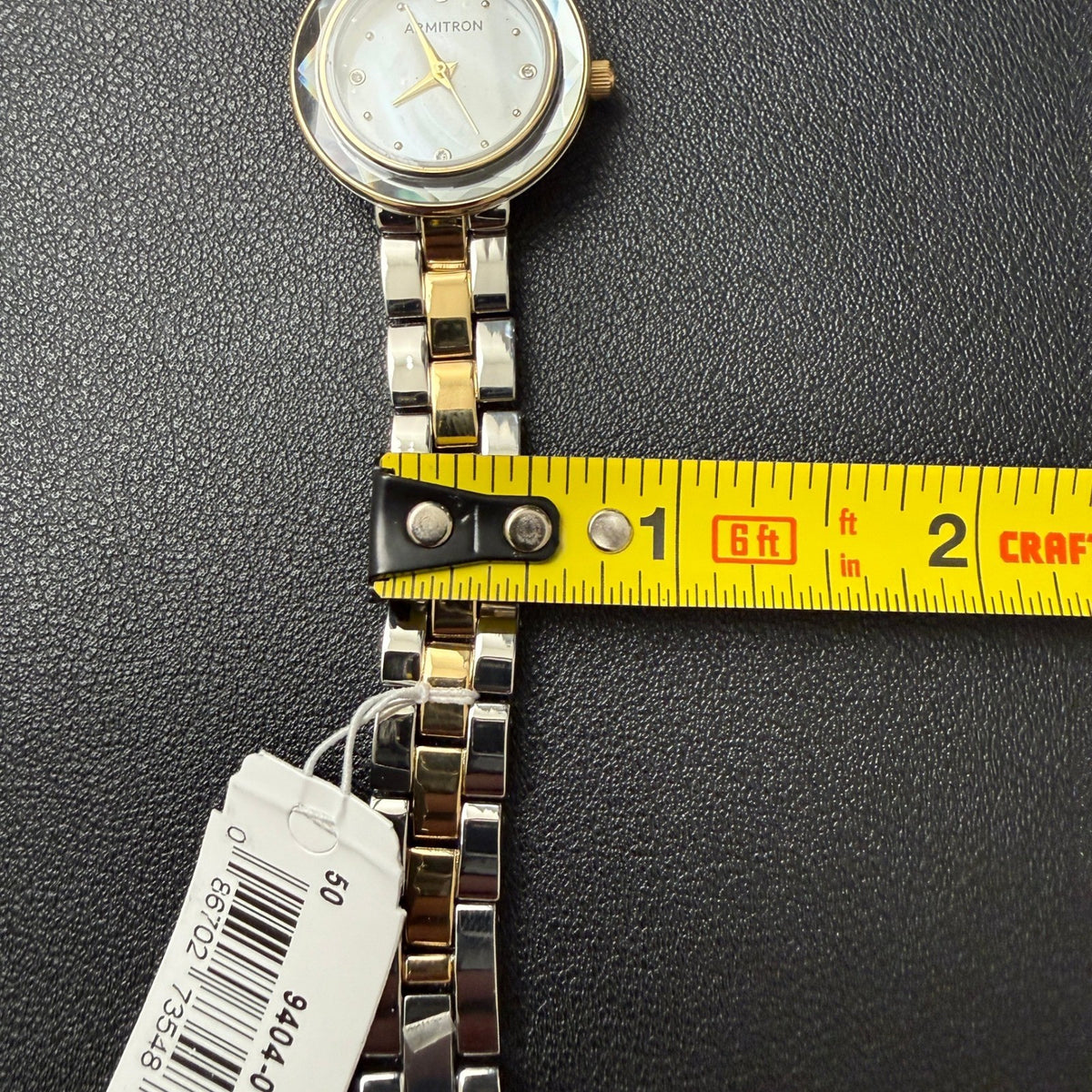 MSRP $70 Armitron 75/5927MPTT Women's Two Tone Bracelet Watch New Battery