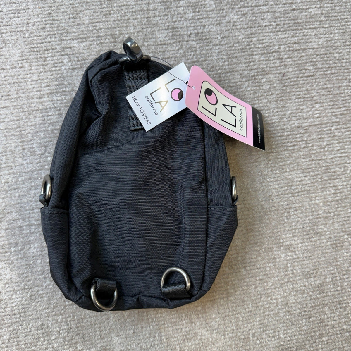 MSRP $39 Lola Mondo Women's Stargazer Black Mini Convertible Backpack
