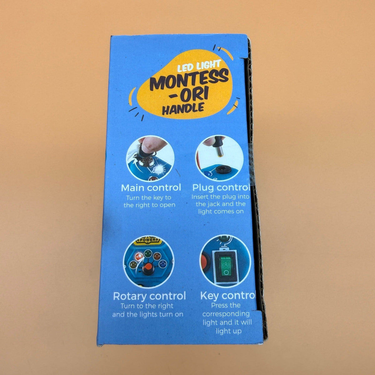 Montessori Sensory Toys with LED Light Switch Control Board Blue Educational