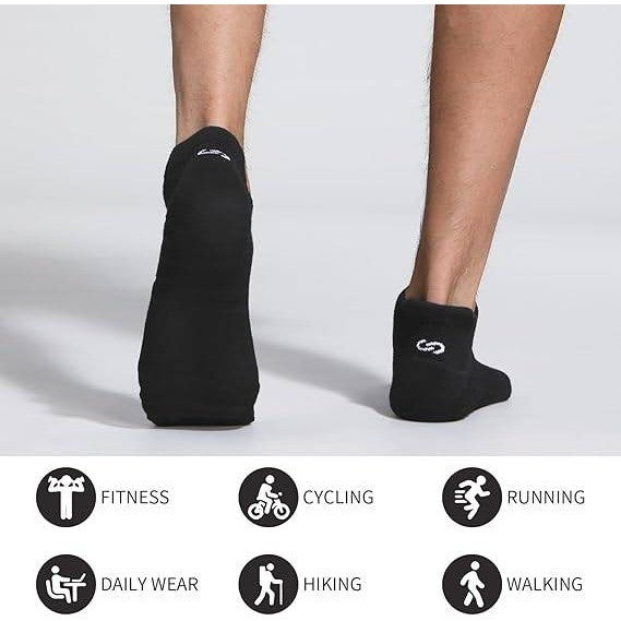 Set of 6 MSRP $20 Lapulas Men's & Women's M Black Athletic Running Ankle Socks
