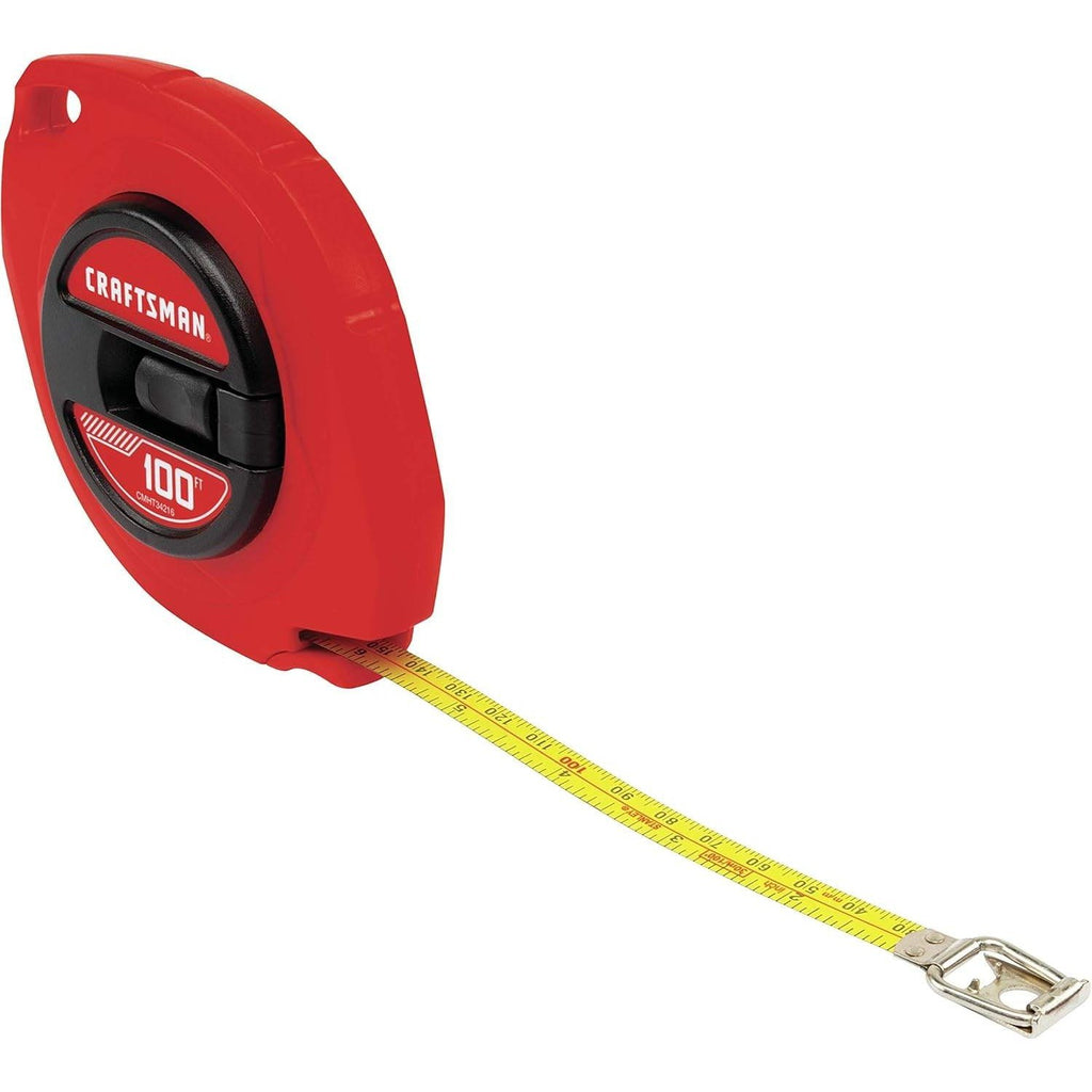 CRAFTSMAN CMHT34216 100ft Tape Measure Easy-Wind Steel Blade