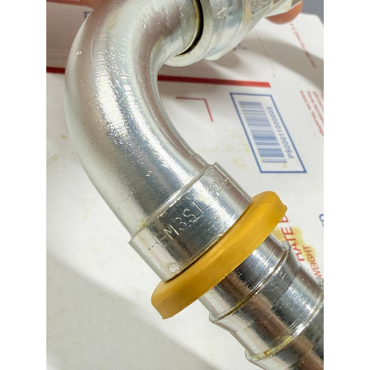 Set of 2 90 Degree Push Lock Hose End Fittings -12 with JIC Union Hydraulic