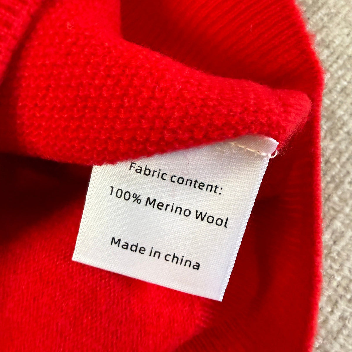 MSRP $78 G Guzemor Women's L Red 100% Merino Wool Cardigan Sweater Crew Neck