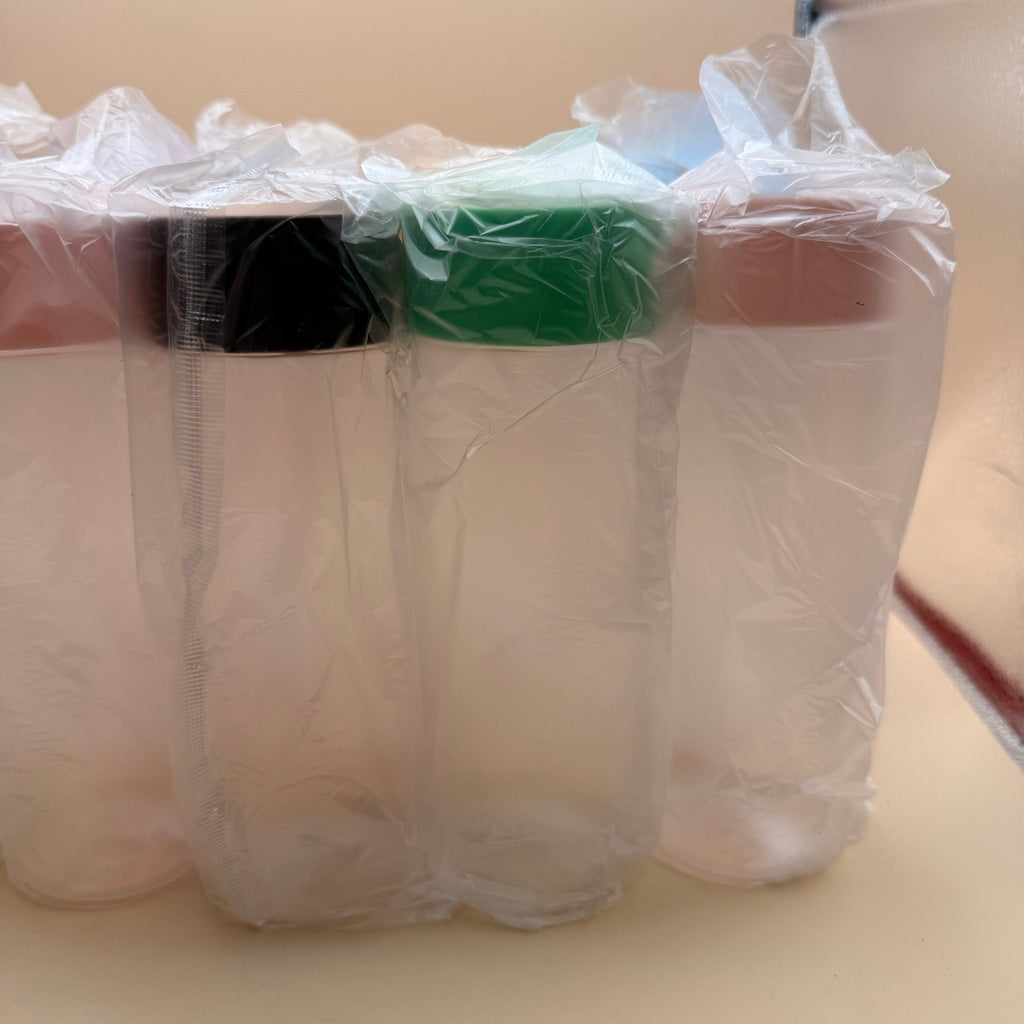 Set of 16 FARQAN Sensory Bottles with Lids 13.5 oz Leakproof Clear Plastic Reus