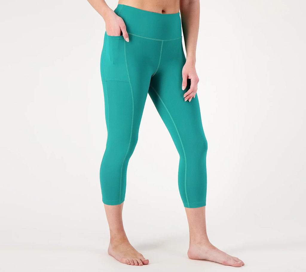 Lands' End Women's XS, S LONG Chlorine Resistant High-Waist Crop Swim Leggings