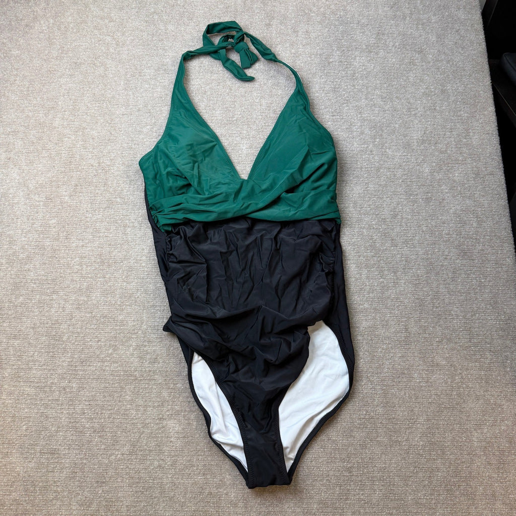MSRP $48 SUUKSESS Women's XL Sexy Tummy Control One Piece Swimsuit Halter