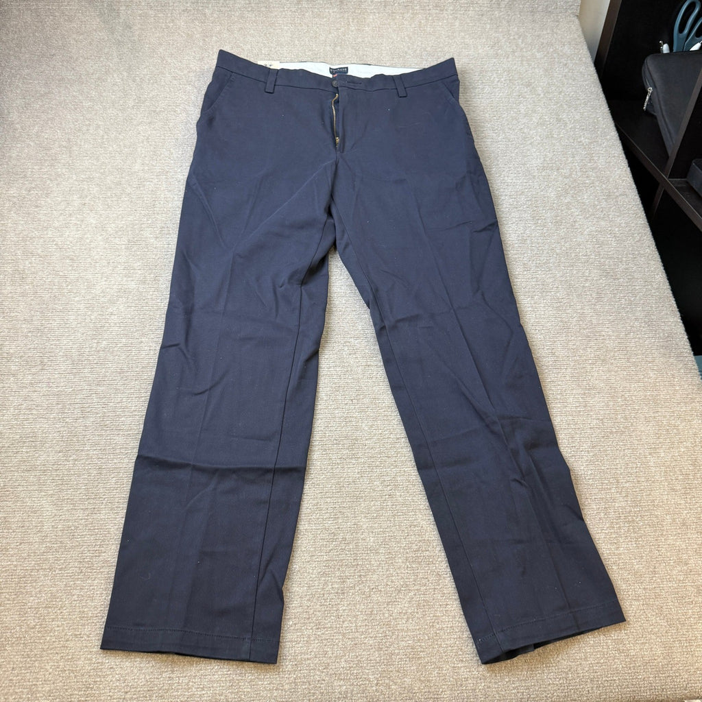 NWT Dockers Easy Khaki Mens 33x30 Navy Straight Fit Flat Front Pants