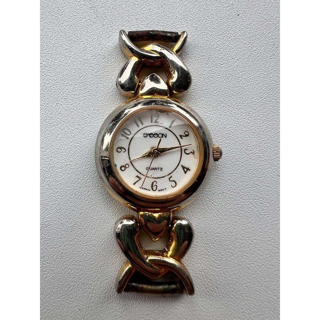 Vtg Sassoon Women's Quartz Watch Gold Tone w/o Band Japan Movt Needs Battery