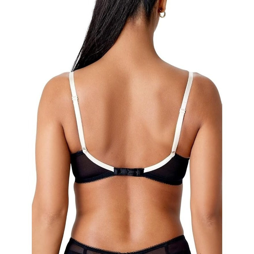 34C Gossard Women's Superboost Lace Non-Padded Plunge Black