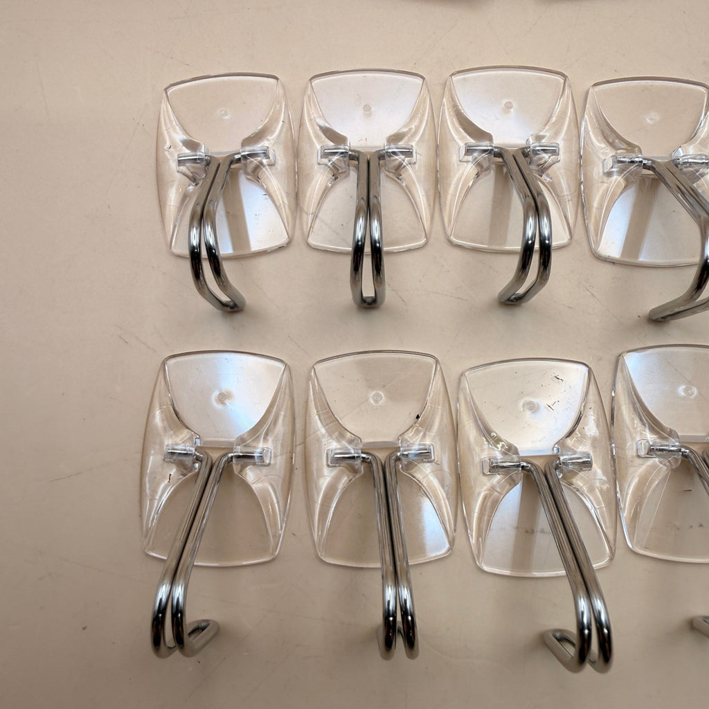 Set of 10 Command Small Clear Wire Toggle Hooks w/ 12 Strips Holds Up to 0.5 lb