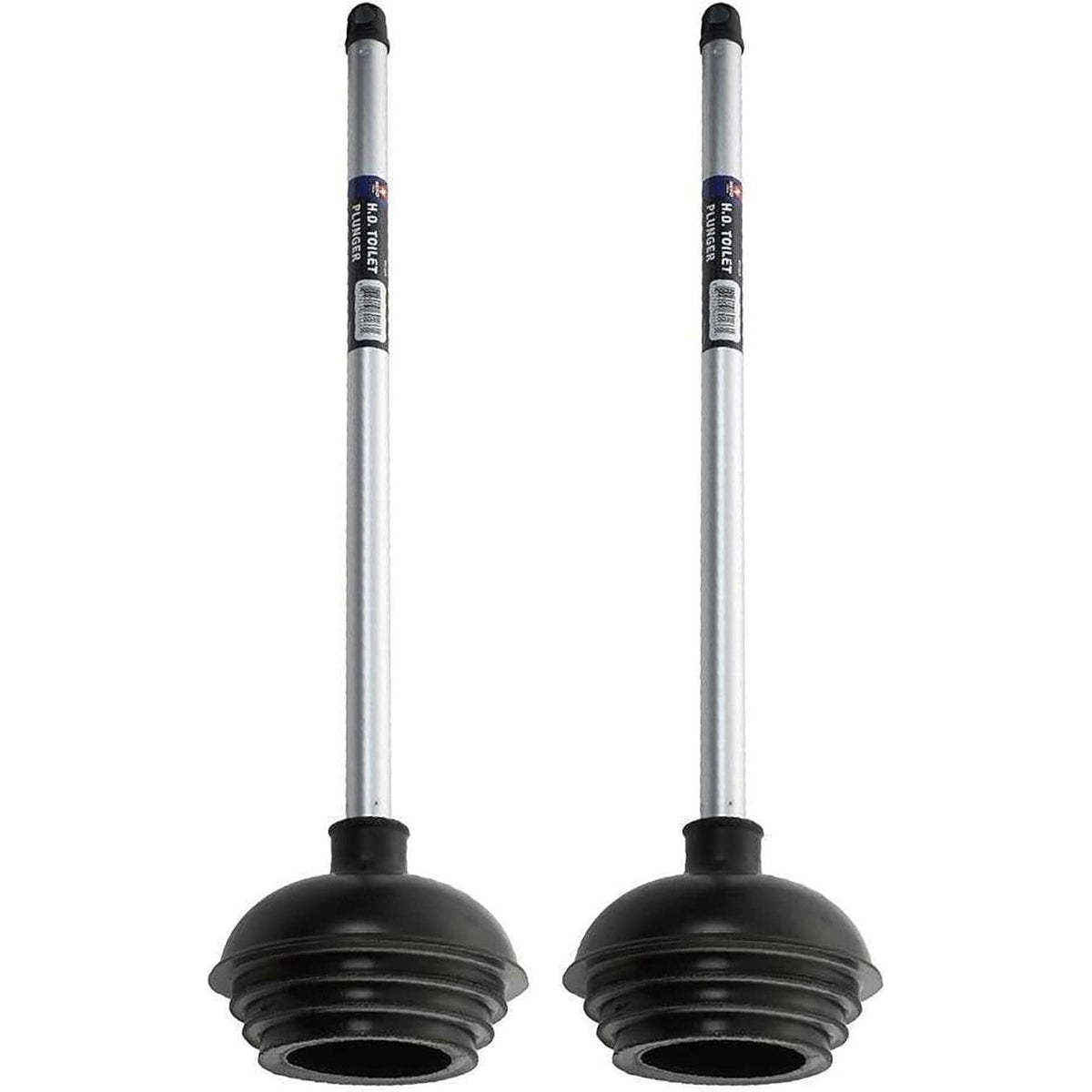 Set of 2 NEIKO 60170A Toilet Plungers Aluminum Handle Residential, Commercial