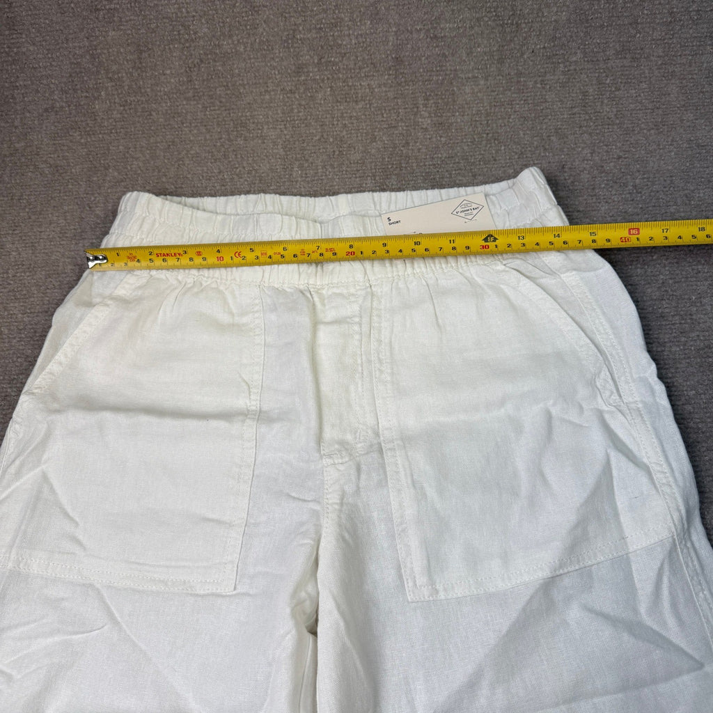 MSRP $48 St. John's Bay Womens S Short White Wide Leg High Rise Pull-On Pants