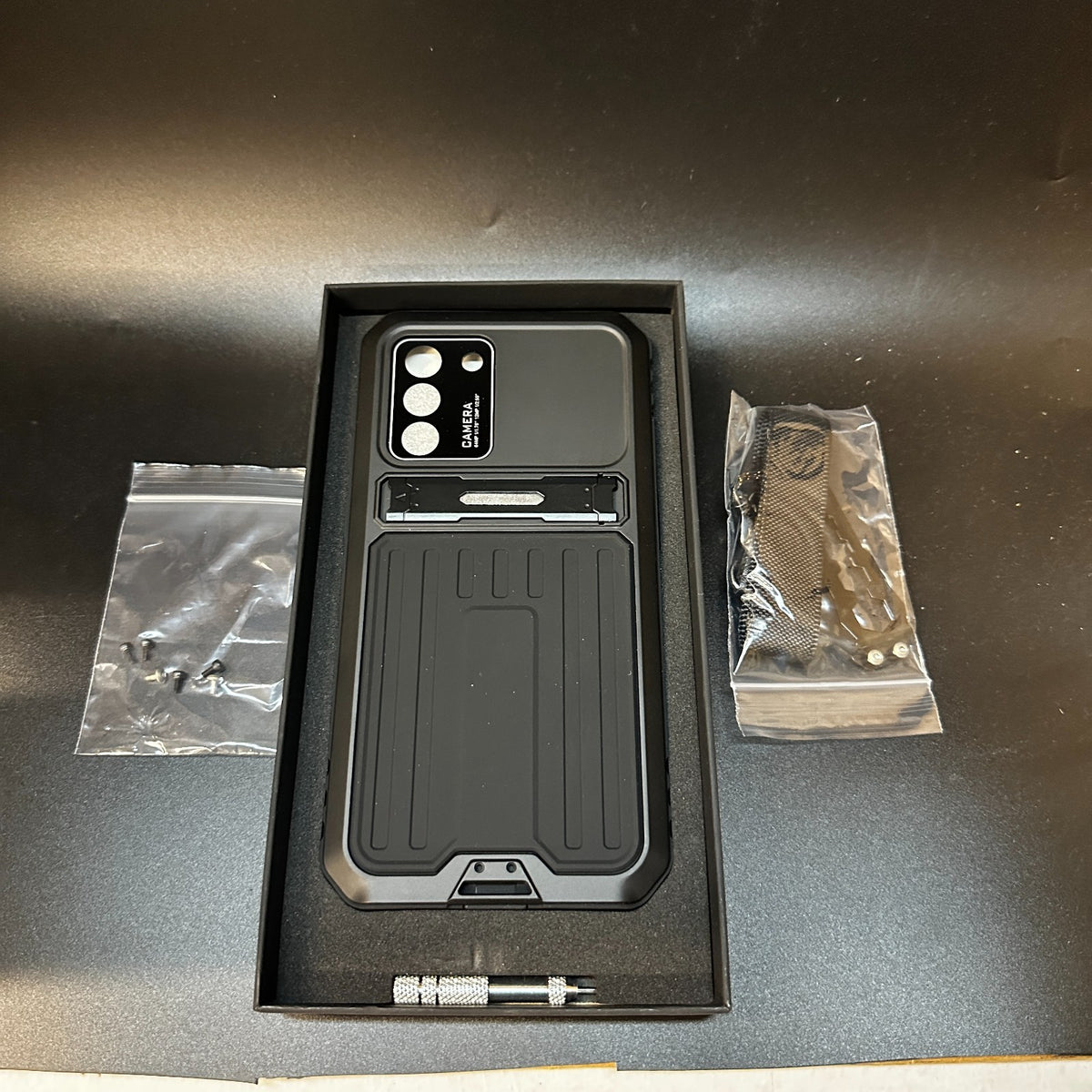 Aluminium Shockproof Case for Samsung S21, S21+, S21U-S23U Built-in Tempered