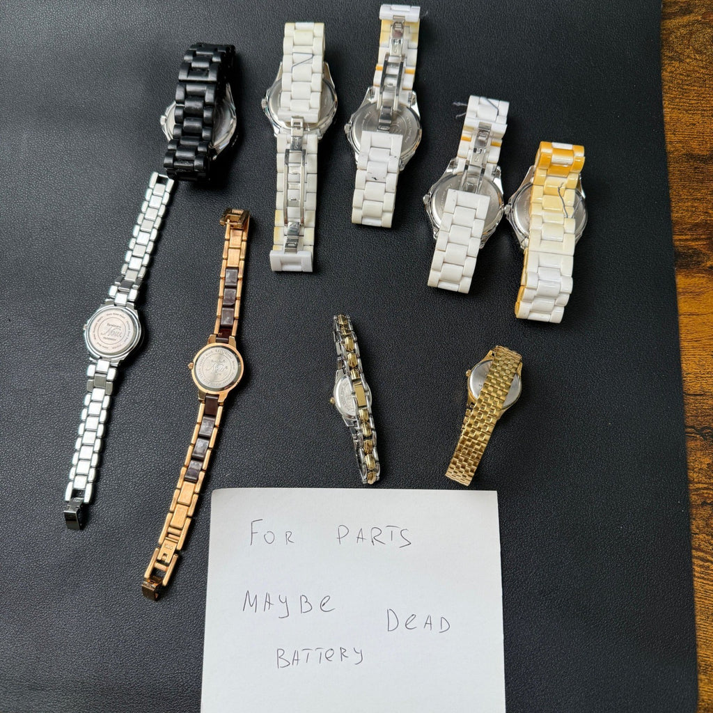 Set of 9 Armitron Women's Watches FOR PARTS Maybe Dead Battery
