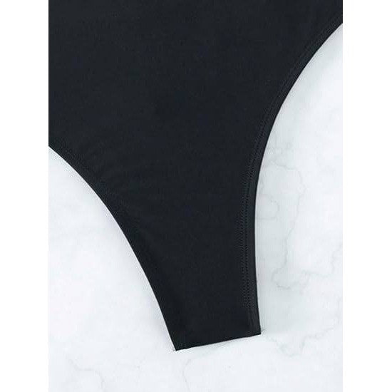 SOLY HUX Women's XL Black Criss Cross Cut Out Back Bikini Bottoms Swimsuit