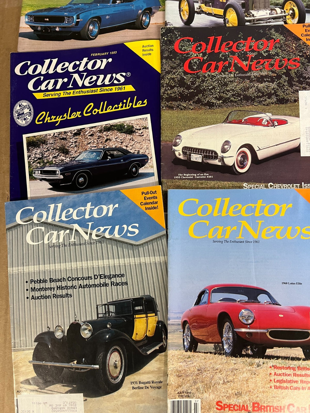 Lot of 21 Issues of Collector Car News Vintage Magazine 1990's