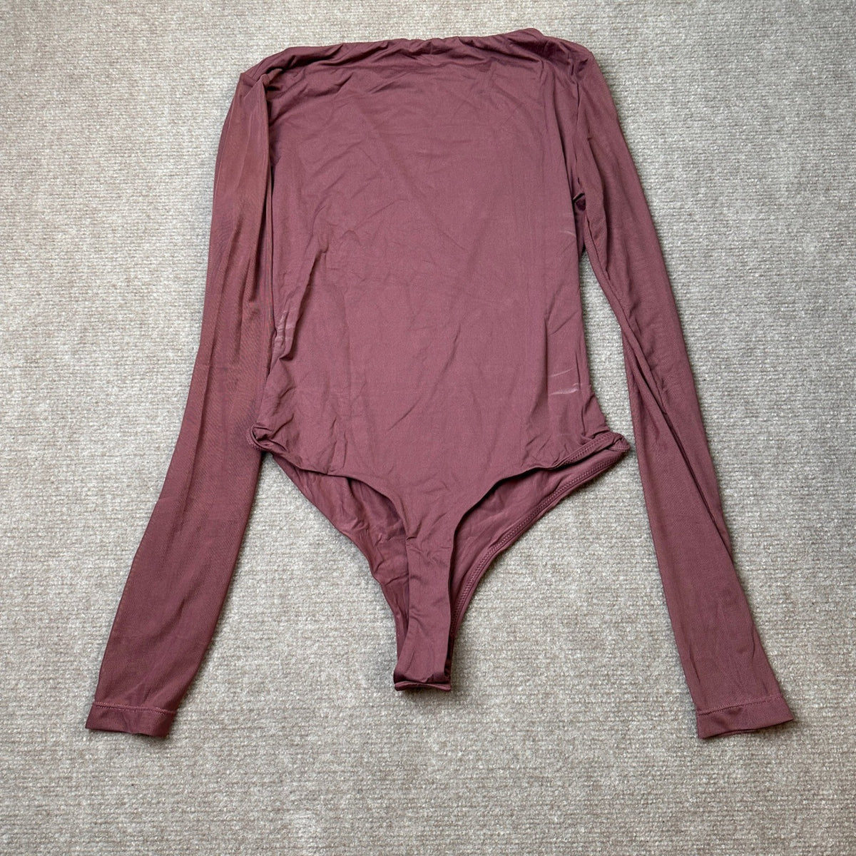 MSRP $30 Avidlove Womens S Purple Red Long Sleeve Body Suits w/ SMALL STAIN