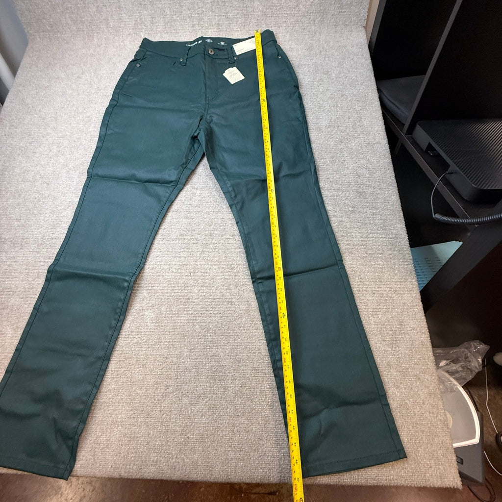 MSRP $60 St. John's Bay Womens 16 Tall Mysterious Green Mid Rise Jeans Straight