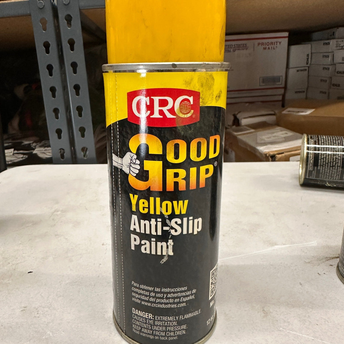 Lot of 4 CRC 18025 Good Grip Yellow Anti-Slip Paint 12 Oz