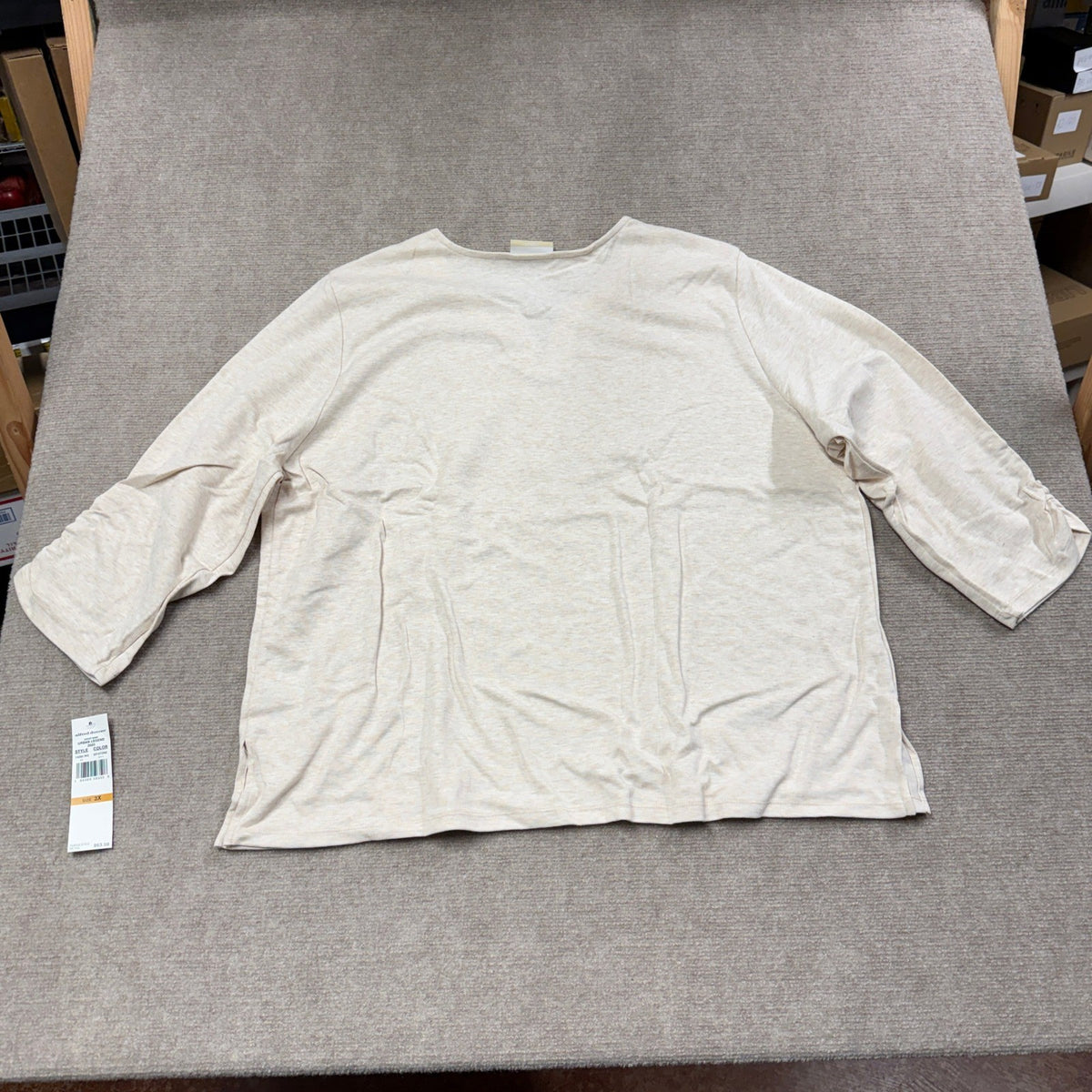 MSRP $63 Alfred Dunner Urban Legend Women's 3X Stone Center Embellished Top