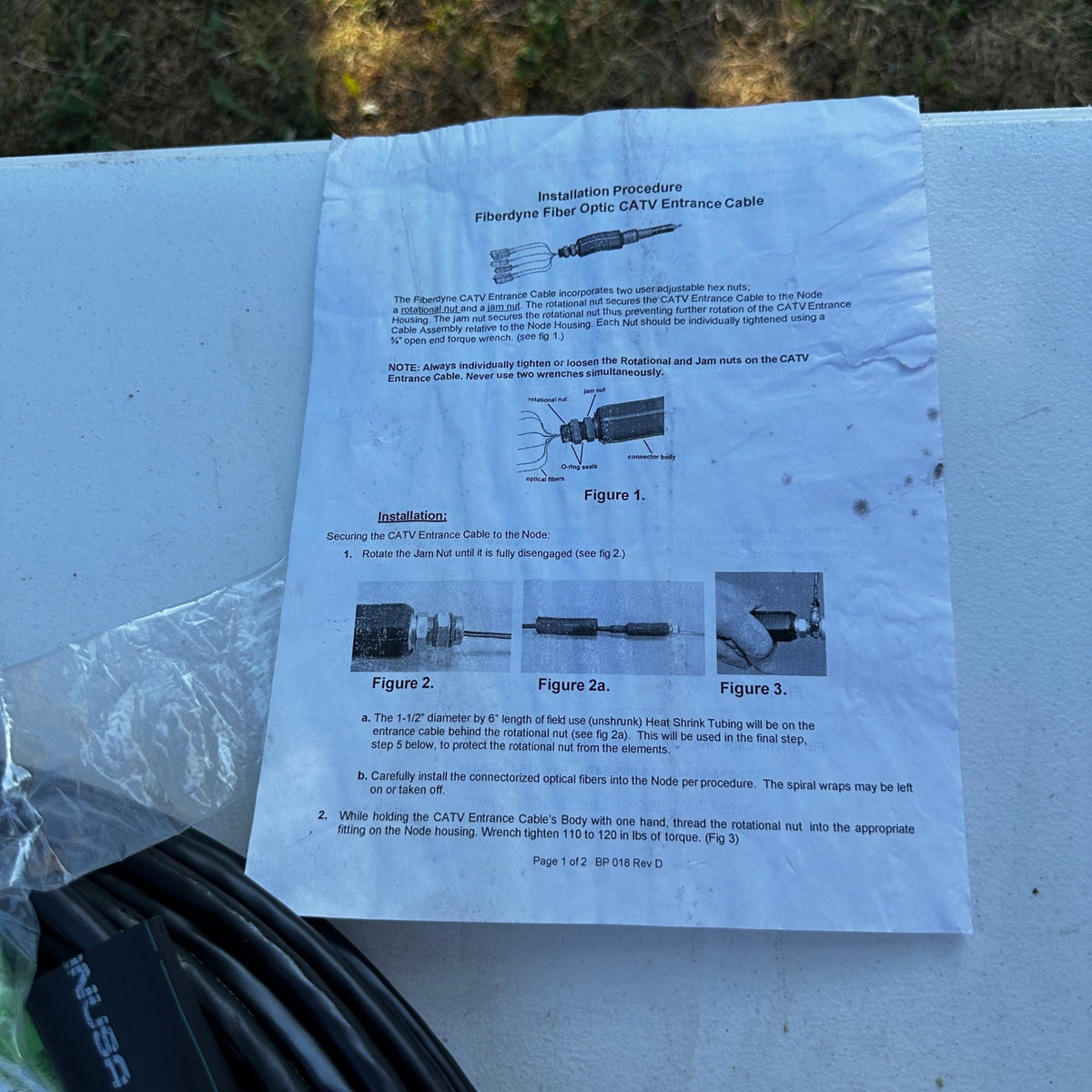 Fiberdyne Fiber Optic CATV Entrance Cable 150 ft