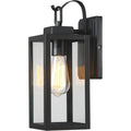 Pia Ricco 1-Light Outdoor Wall Lights, Matte Black Exterior Light Fixtures