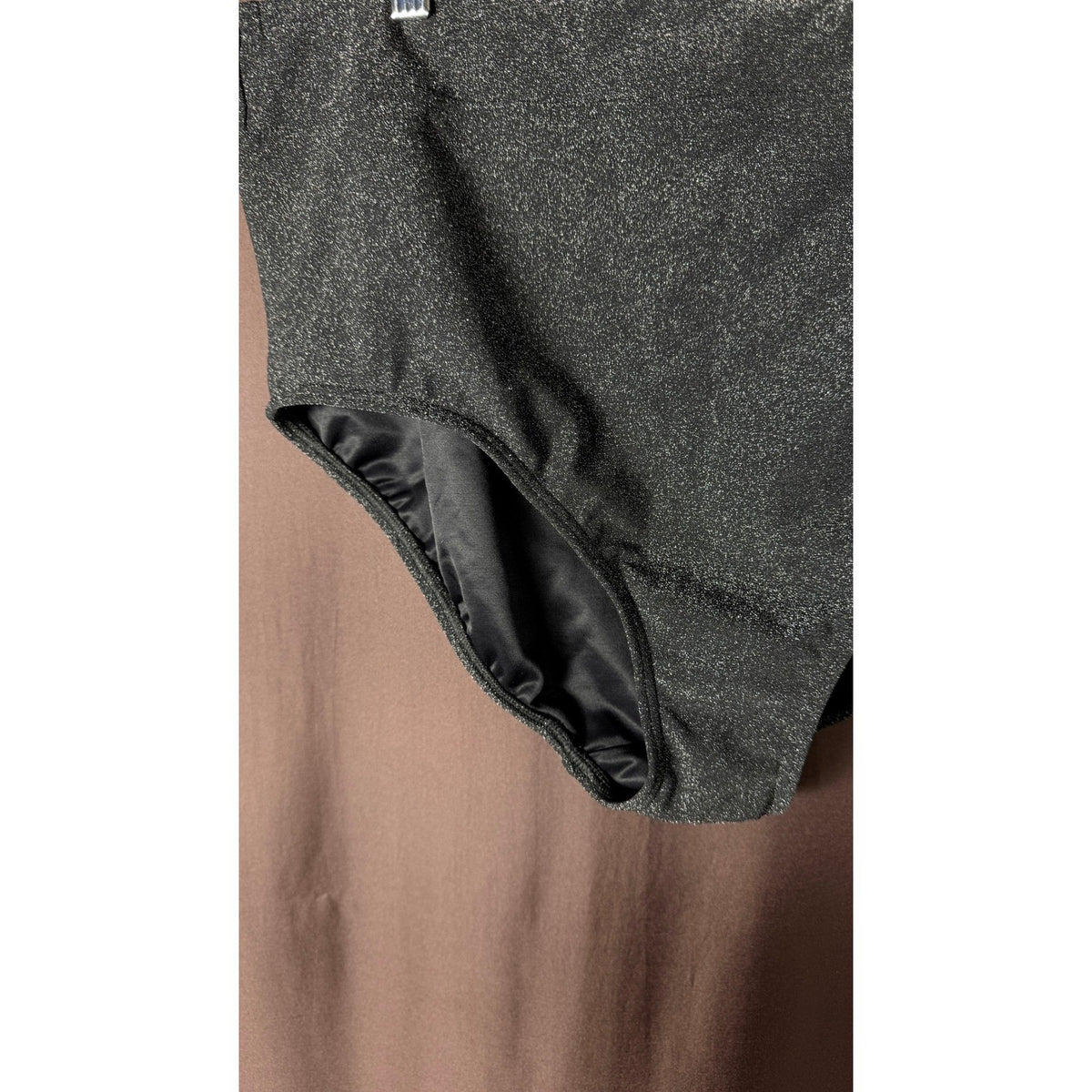 Lands' End Women's 18 Shine High Waisted Black Bikini Bottom