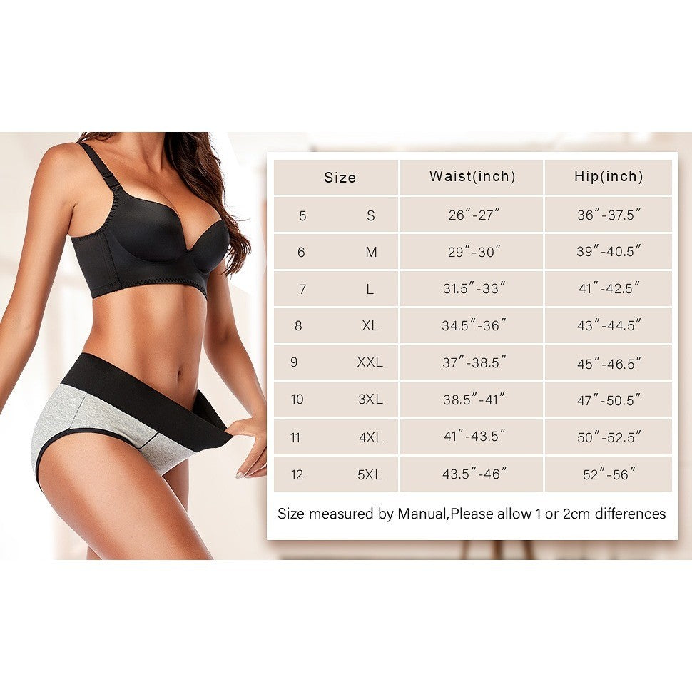 Set of 6 MSRP $23 Eiggam XXL Underwear for Women Cotton High Waist Panties Full