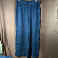 Lands' End Women's L-1X LONG Deep Sea Navy Sheer Oversized Swim Cover-up Pants