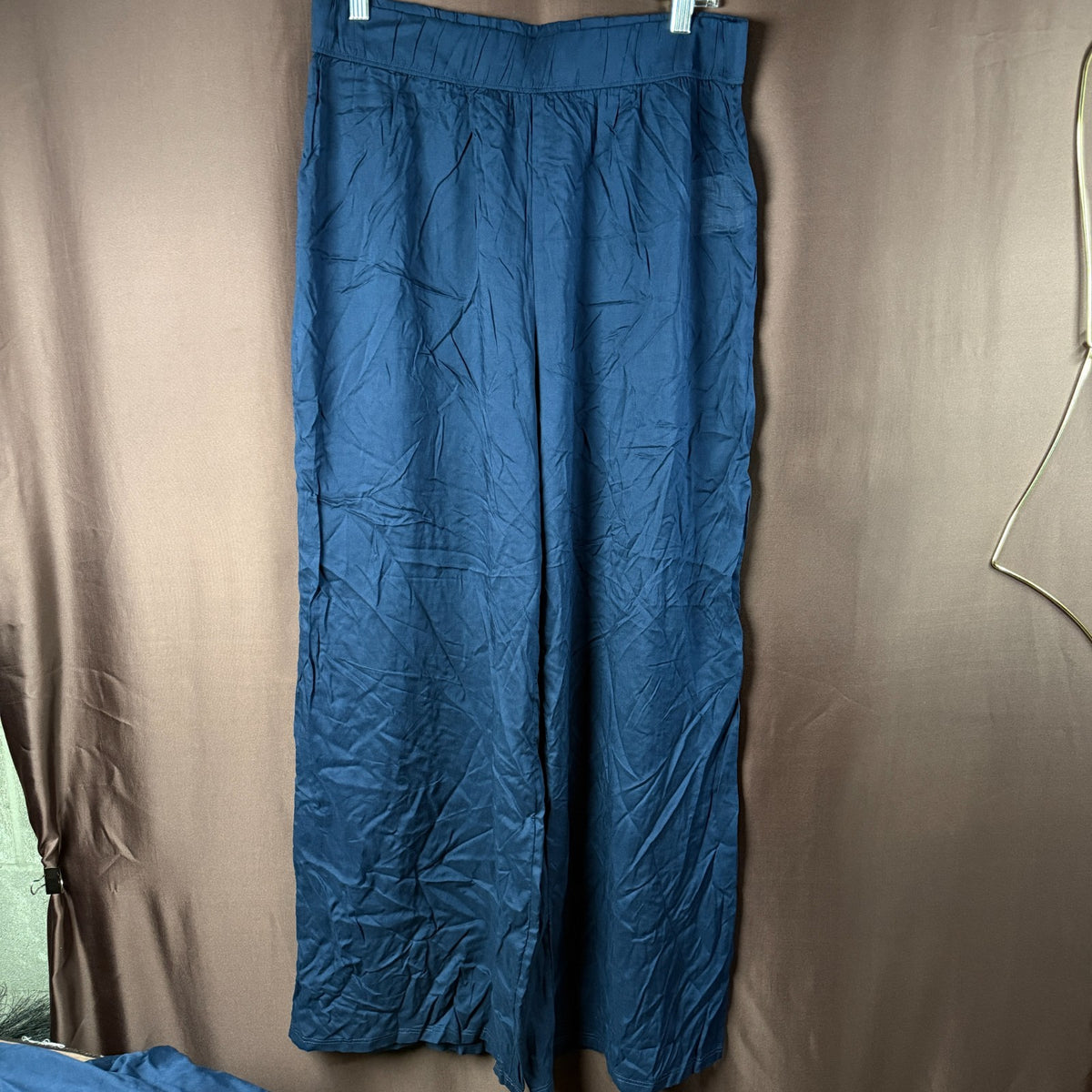 Lands' End Women's L-1X LONG Deep Sea Navy Sheer Oversized Swim Cover-up Pants