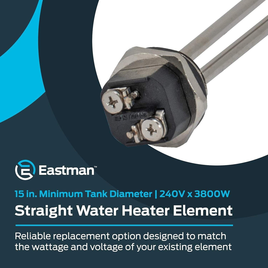 Eastman 60052 High Watt Density Water Heater Element, 3800W 240 Volt, Steel