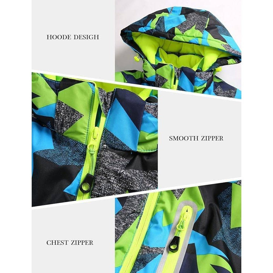 MSRP $137 WOWULOVELY Big Boy's Sz 12 2-Piece Colorblock Snow Pants and