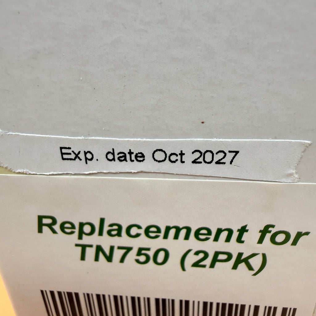 Pack of 2 EPS Premium Toner Cartridge Replacement For TN750 EXP 10/2027 for Brot