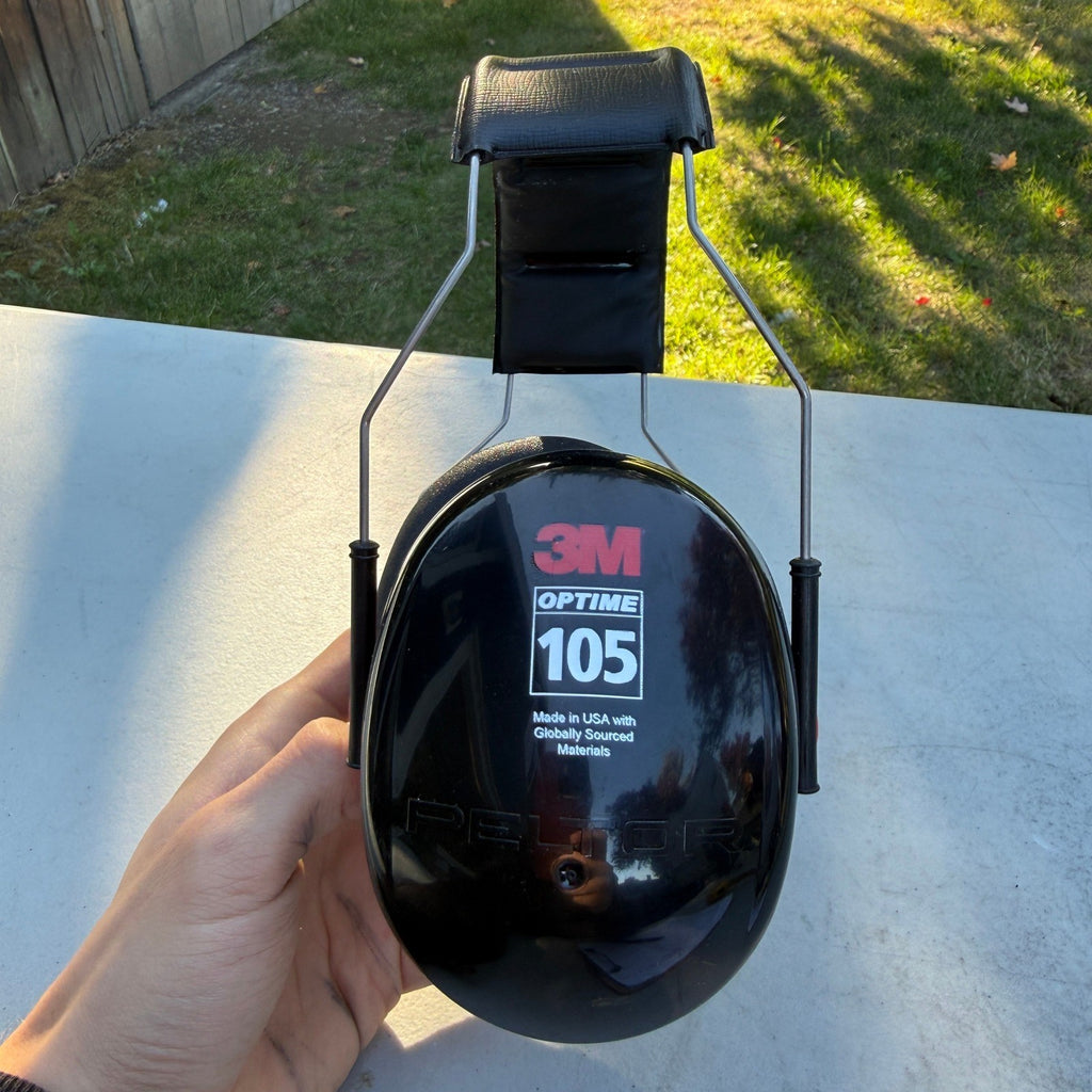 3M Peltor Optime 105 Over-the-Head Earmuffs w/ MINOR DAMAGE CUSHION See Photo #3