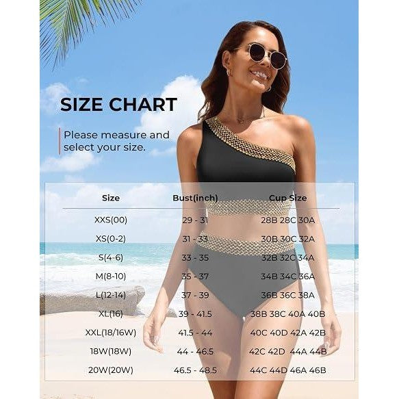 MSRP $36 Tempt Me Womens L Black Two Piece High Waist Bikini Set Swimsuit One