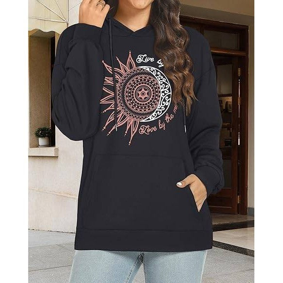 MSRP $22 Rosemia Women's XXL Black Hoodies Long Sleeve Sweatshirts Drawstring