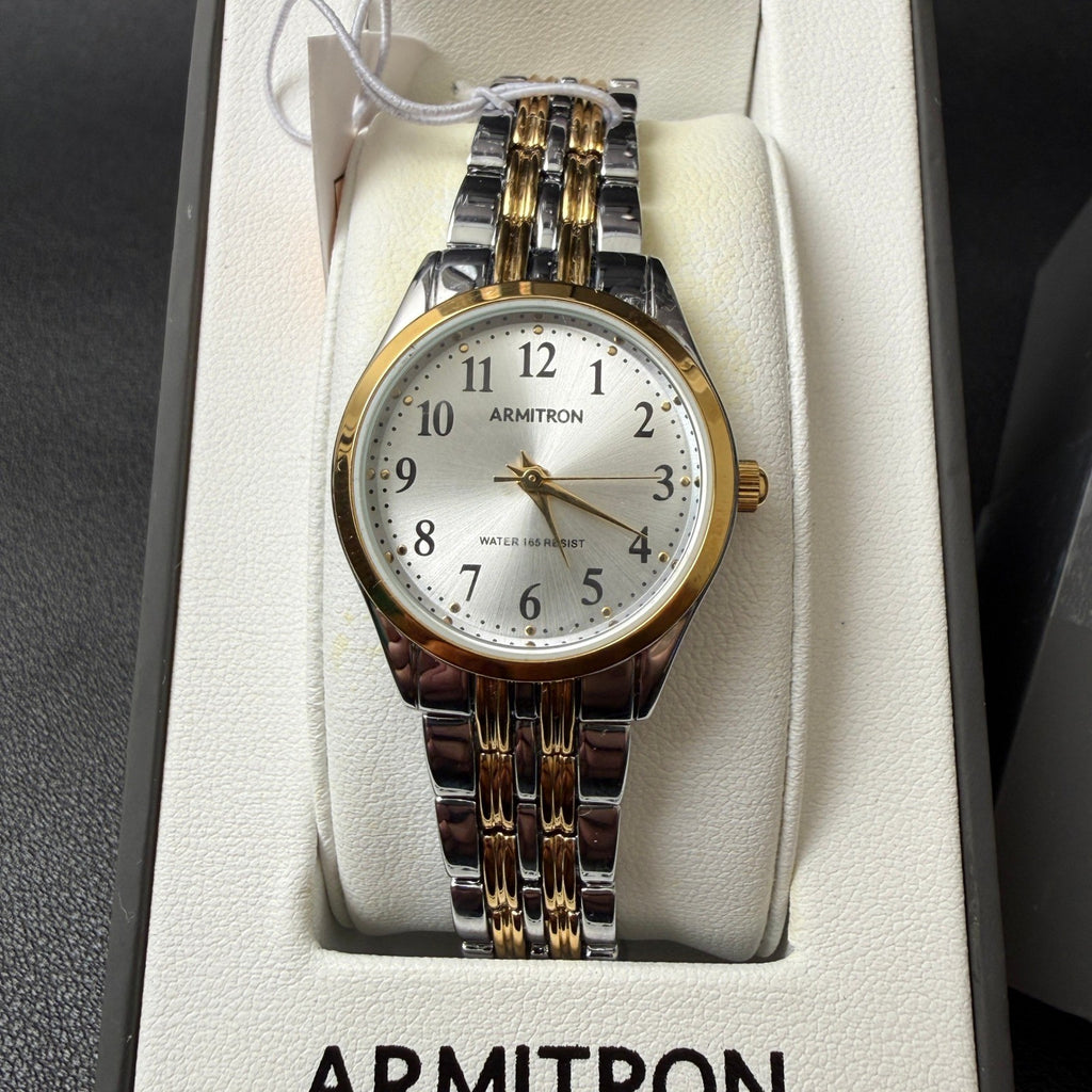 Armitron 75/5304TTB Women's Two Tone Bracelet Watch Easy to Read New Battery