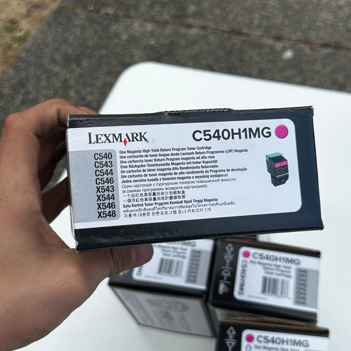 Set of 5 Lexmark C540H1MG Magenta High Yield Toner Cartridge C540 C543 C544 C546