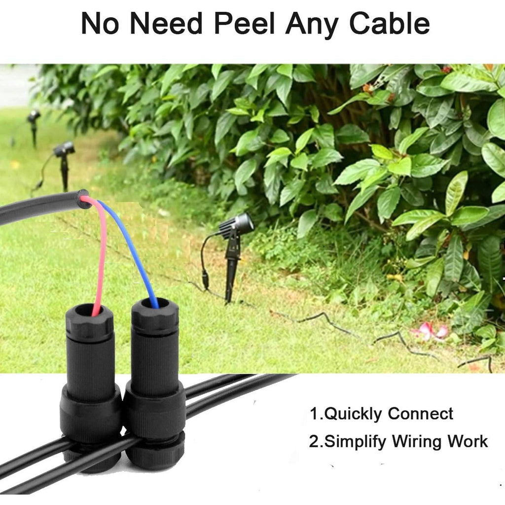 Pack of 21 iCreating Low Voltage Landscape Light Cable Connectors Waterproof 12