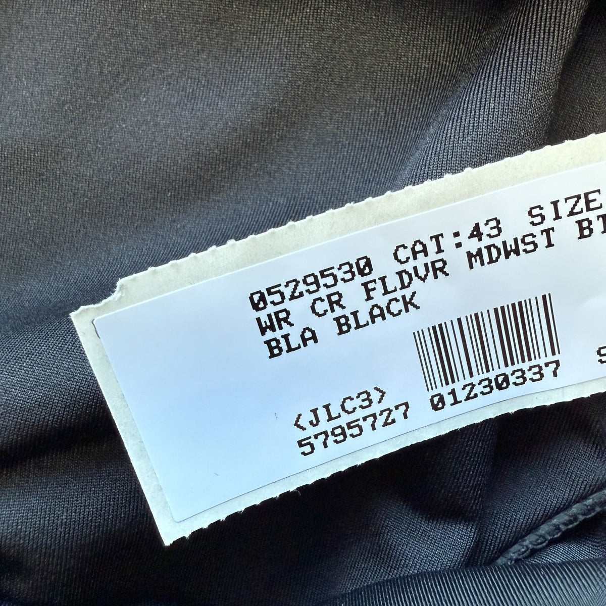 Lands' End Women's S LONG Bikini Swim Bottoms Fold Over Mid Waist Black Chlorine