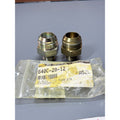 Set of 2 6400-20-12 Straight Adapter 3/4" Male SAE ORB x 1-1/4" Male SAE 37°
