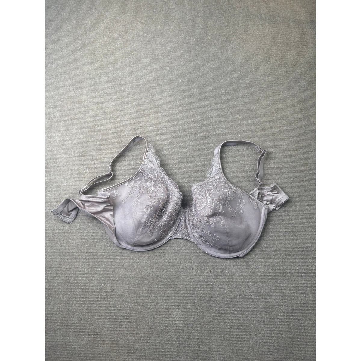 Playtex Secrets 4513 Dark Grey 40DD Beautiful LIft With Embroidery Underwire Br