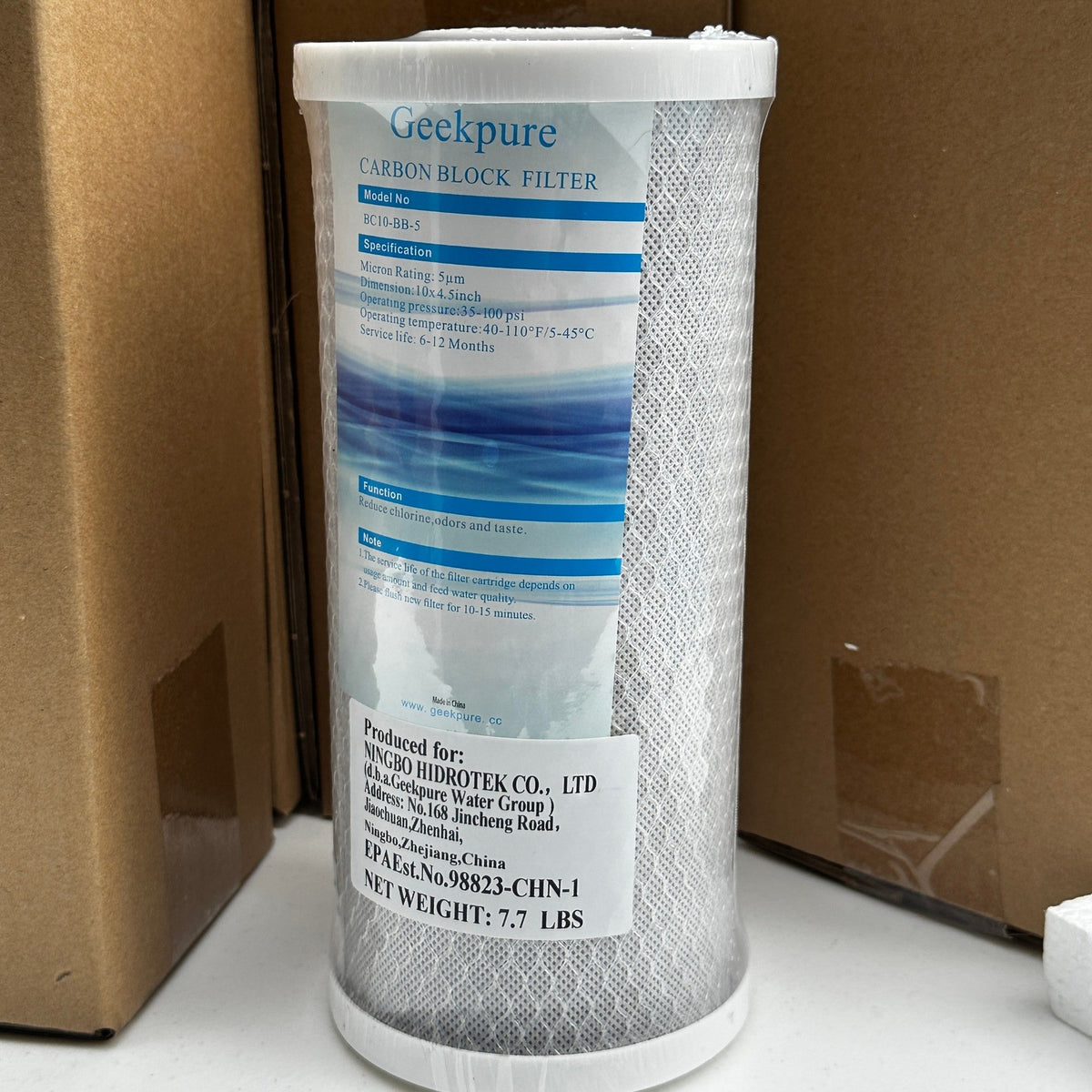 Pack of 4 Geekpure 10" Whole House PP and Carbon Filters-4.5 x 10 Inch-5 Micron